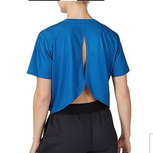 FILA Open Back Training Crop Top Shirt Small Nwt